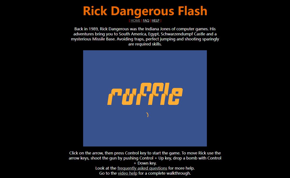 Rick Dangerous Flash - Classic Game Remake