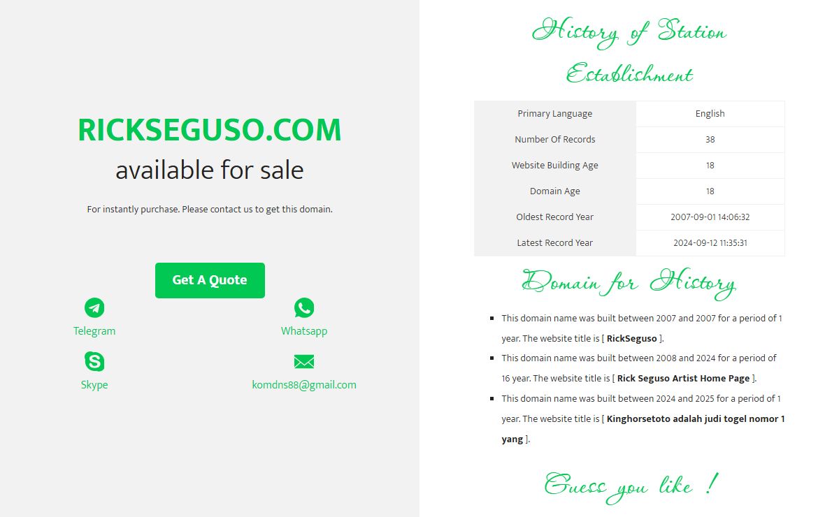 Rick Seguso Artist Home Page - RICKSEGUSO.COM