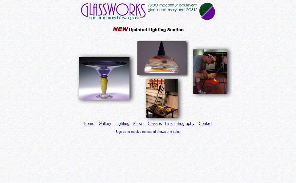Rick Sherbert Glassworks Lighting, Blown Glass and Glassblowing Classes