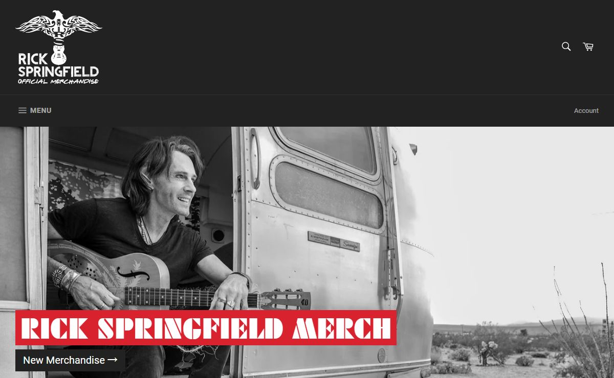 Rick Springfield Official Merchandise – Rick Springfield Merchandise
