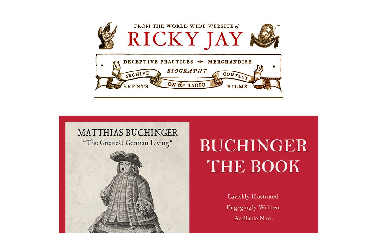 The World Wide Website of Ricky Jay