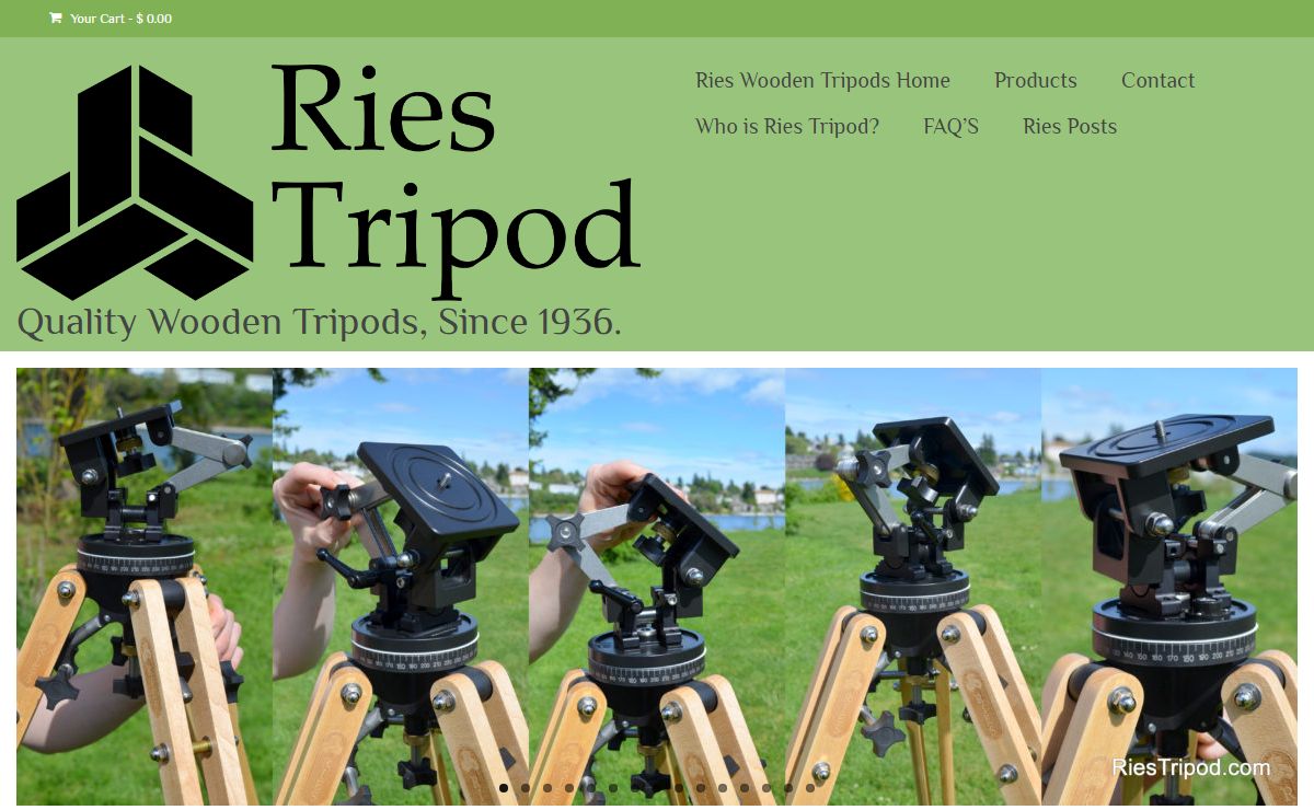 Ries Wooden Tripods Home - Ries Tripod