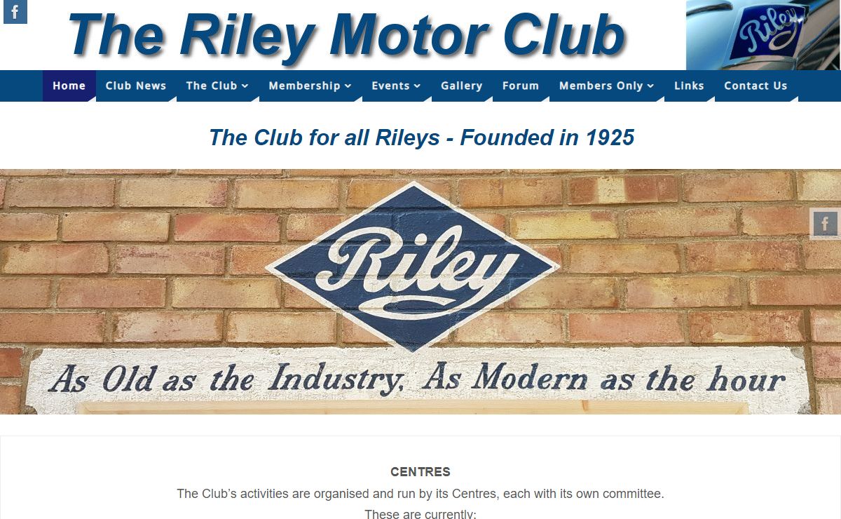 Riley Motor Club - As Old as the Industry, As Modern as the hour