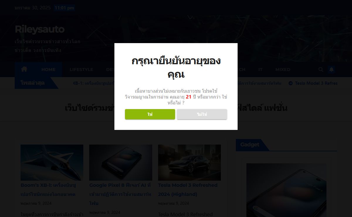 เว็บไซต์รวมข่าวสาร ไอที แกตเจ็ต เทคโนโลยี ไลฟ์สไตล์ แฟชั่น - Rileysauto