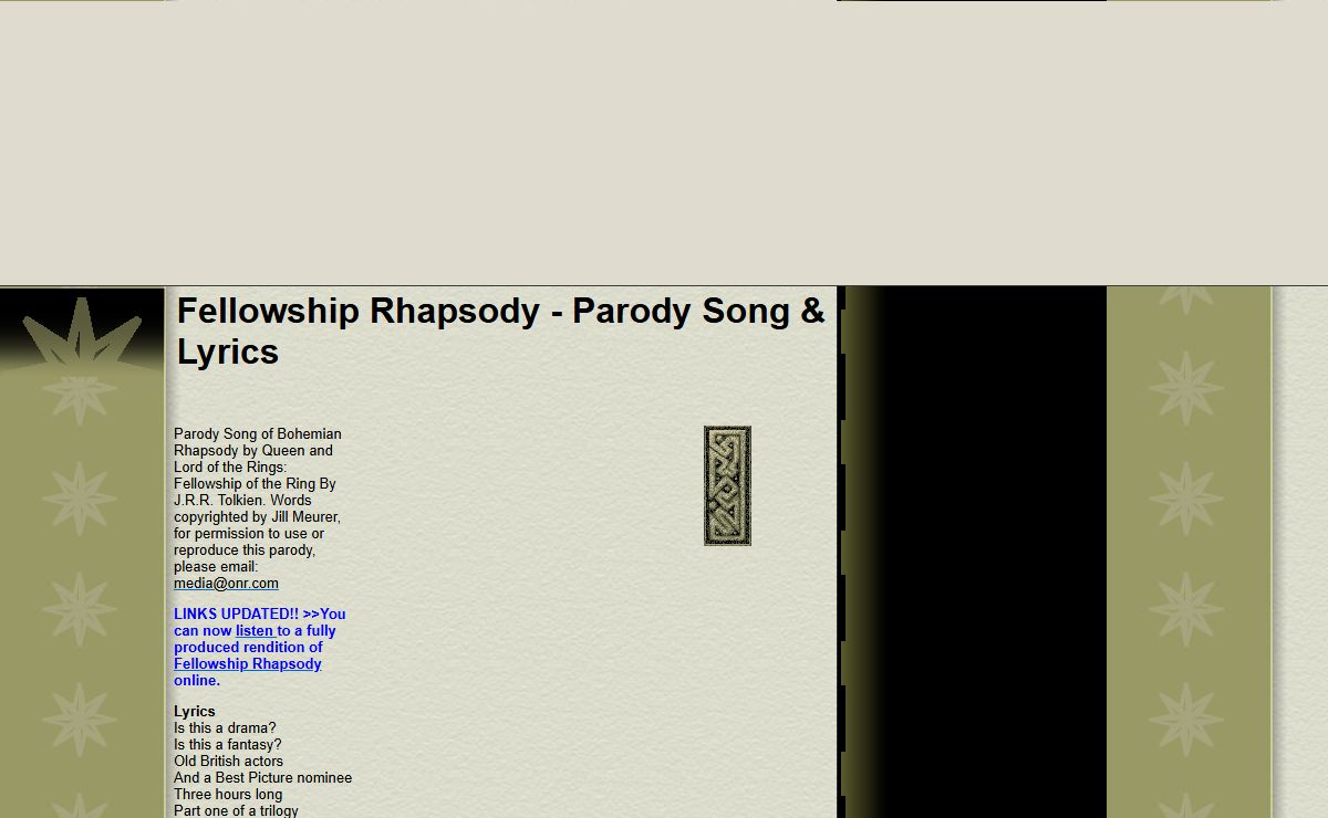 Fellowship Rhapsody - Parody Song & Lyrics