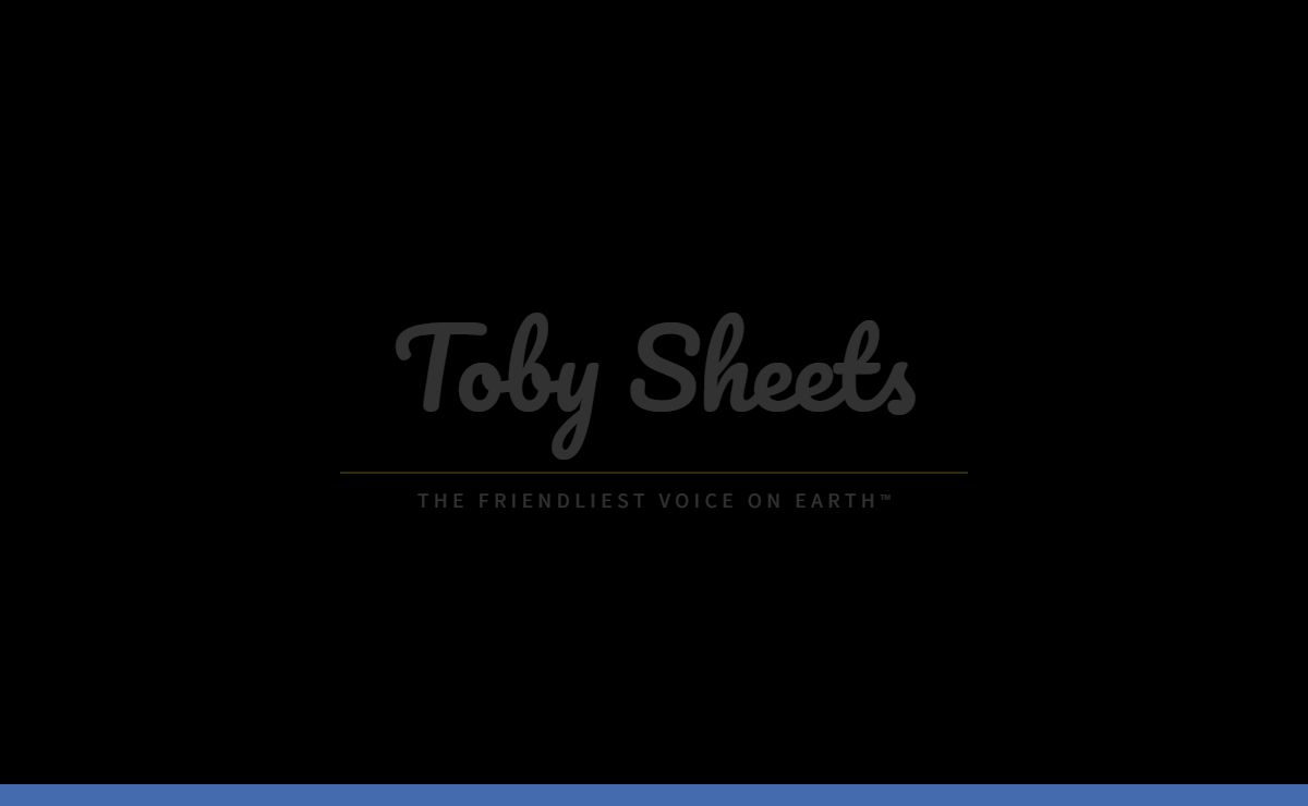 Toby Sheets Voiceovers - Friendly, warm, conversational voice actor in Denver, Colorado