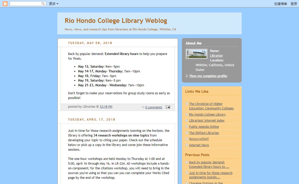 Rio Hondo College Library Weblog