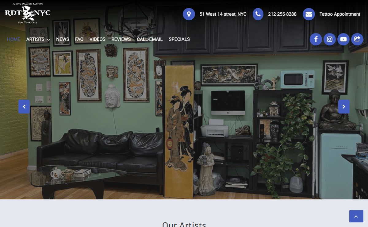 RISING DRAGON, One Of The First Best TATTOO Shops In NYC