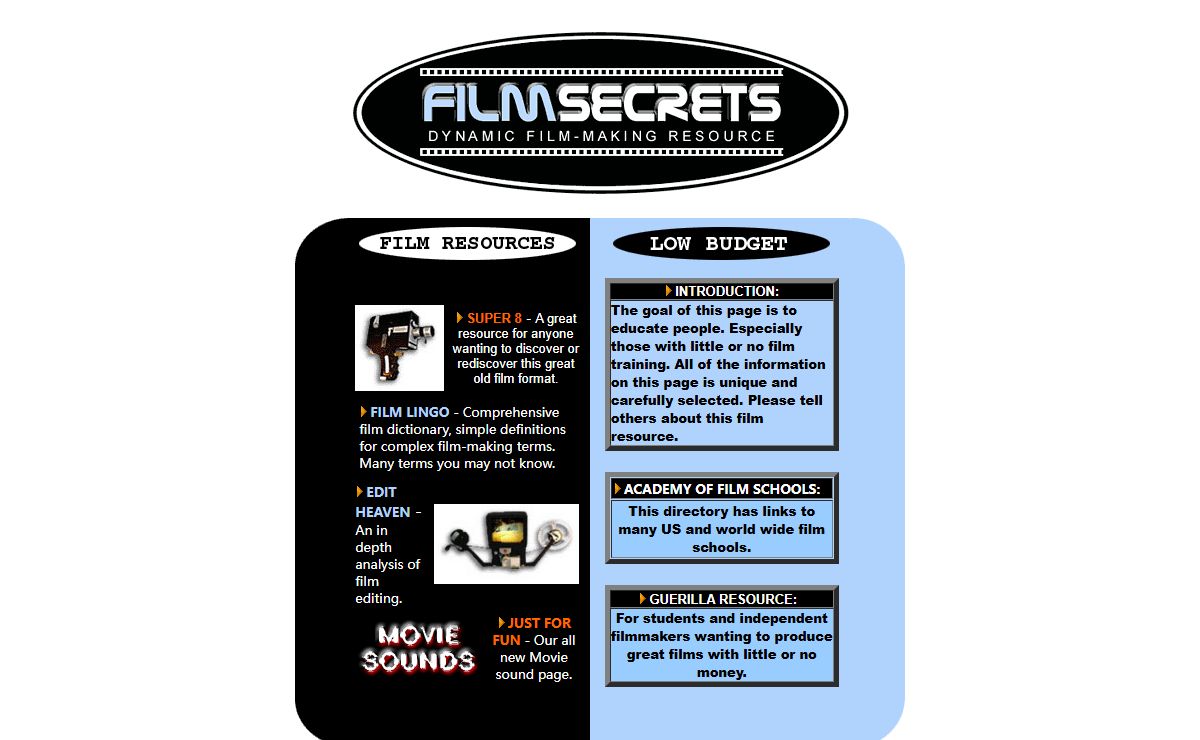 FilmSecrets - Dynamic Film Resource