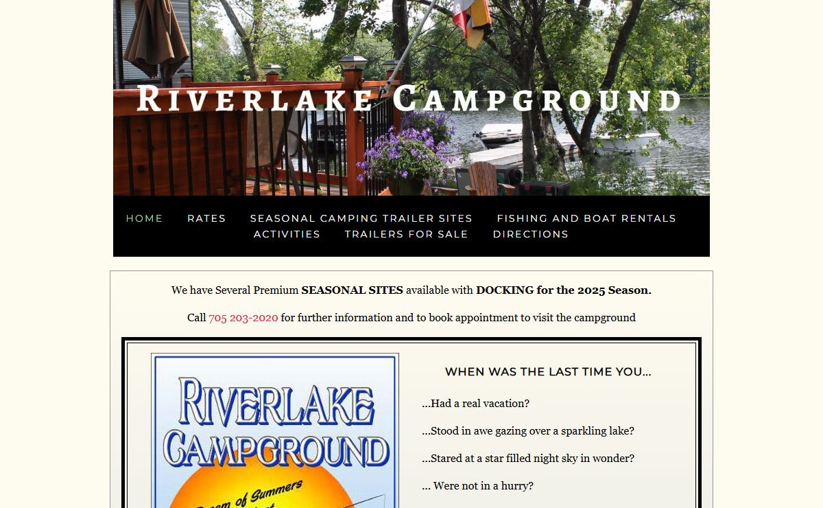 Riverlake Cottages and Campground | McKellar Ontario | lake Manitouwabing