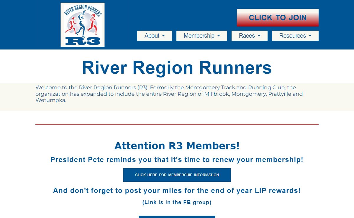River Region Runners – Montgomery's River Region Running Club