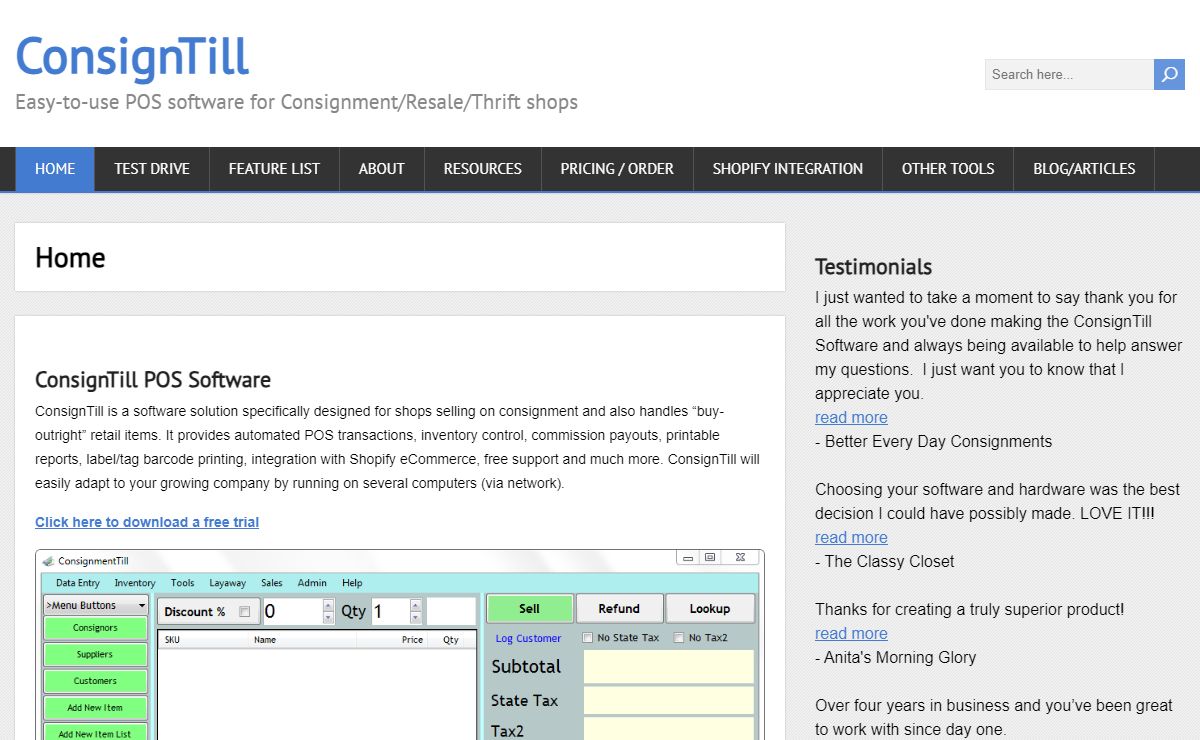 ConsignTill – Easy-to-use POS software for Consignment/Resale/Thrift shops