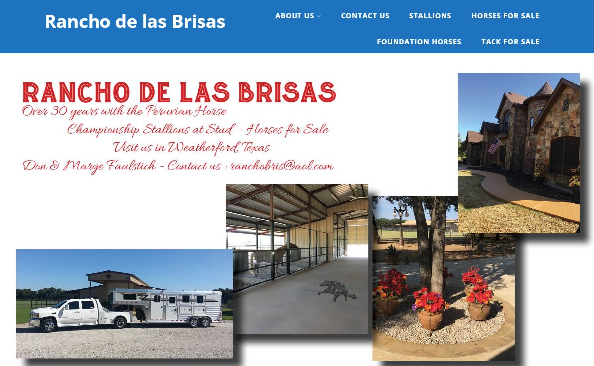 Rancho de las Brisas – Peruvian Paso Horses in Texas