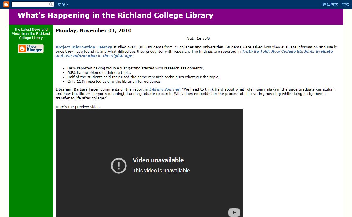 What's Happening in the Richland College Library