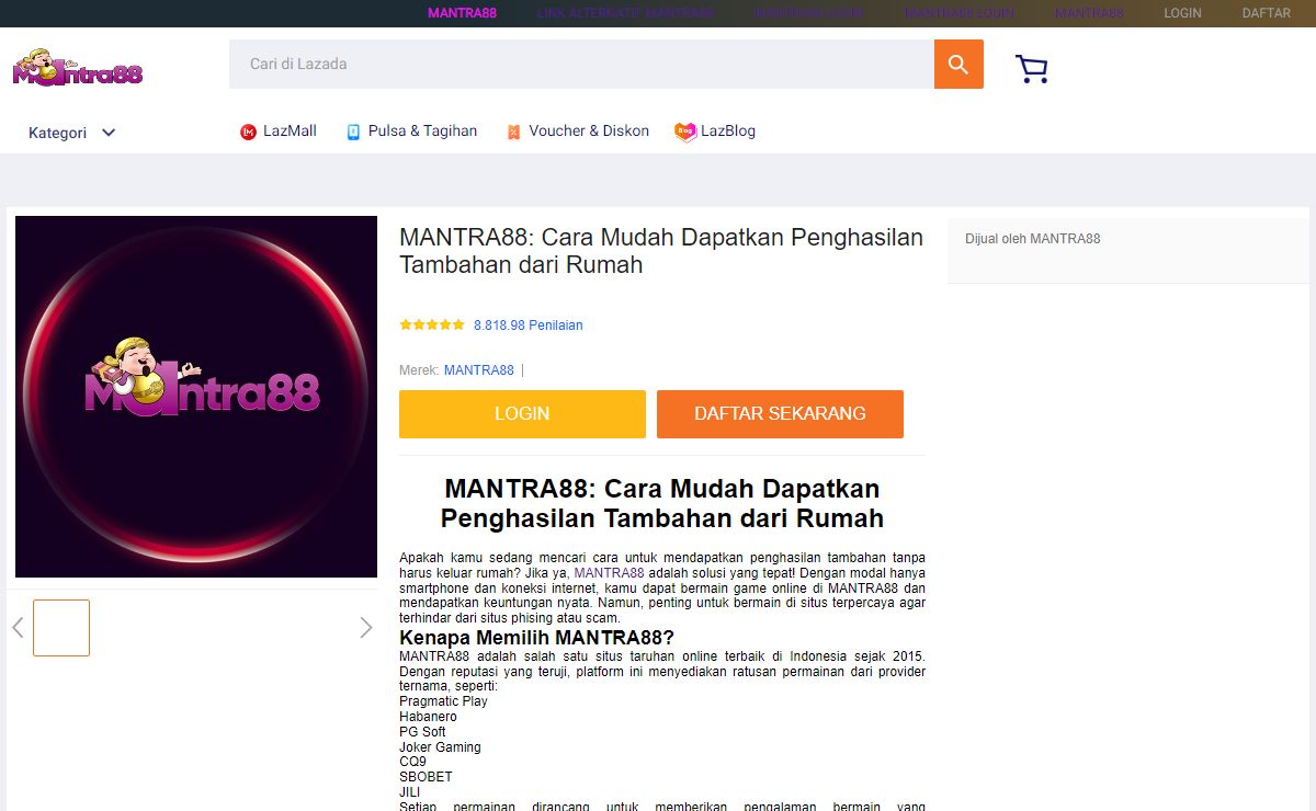 MANTRA88: Cara Mudah Dapatkan Penghasilan Tambahan dari Rumah