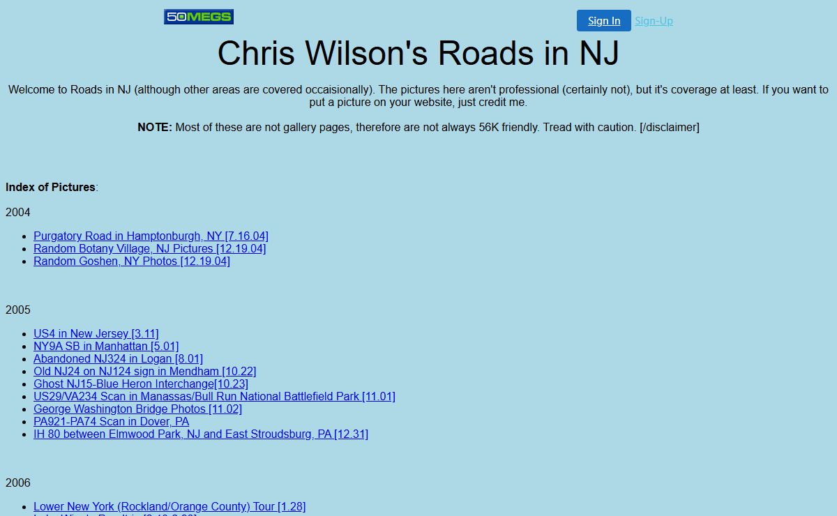 Welcome to Roads in NJ -- and other places...