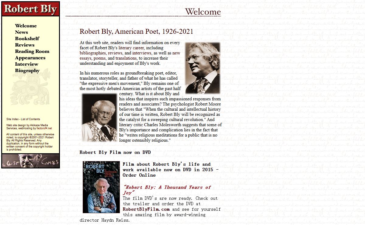 Welcome to the Robert Bly Web Site