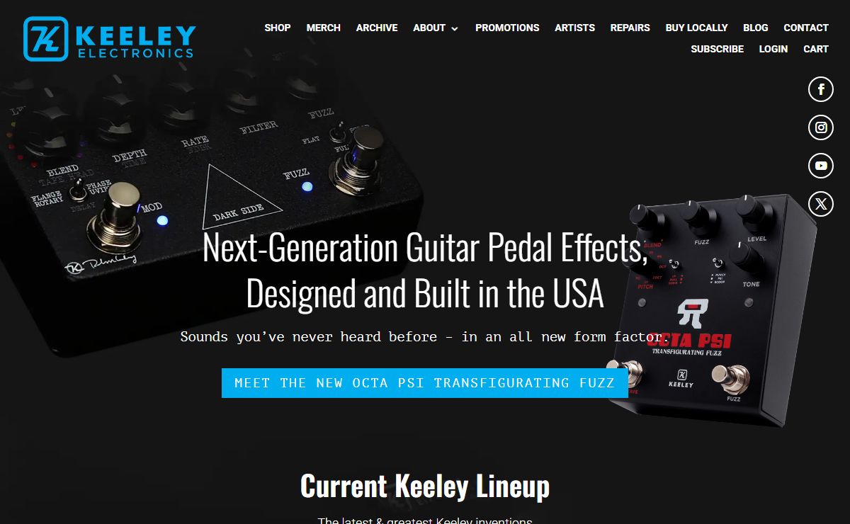Home - Keeley Electronics Guitar Effects Pedals