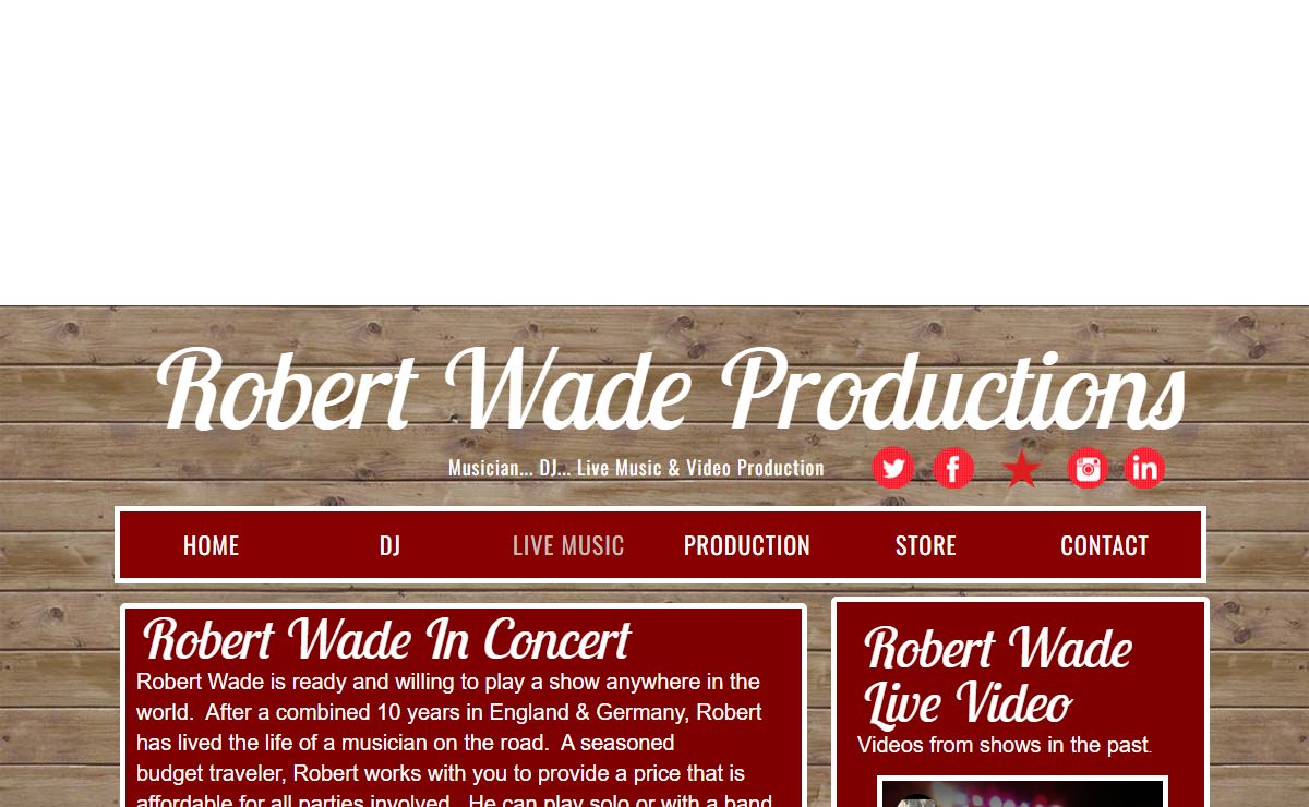 Robert Wade Live