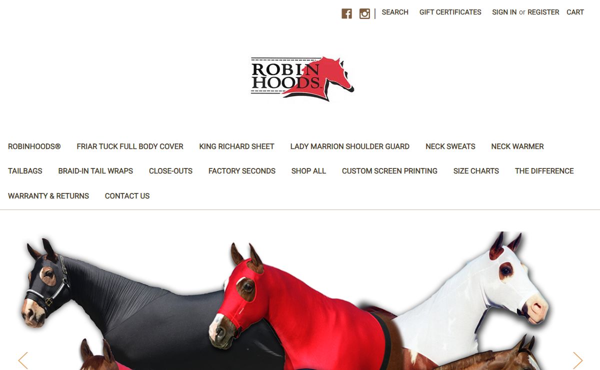 Horse Garments & Stretch Hoods | ROBINHOODS®