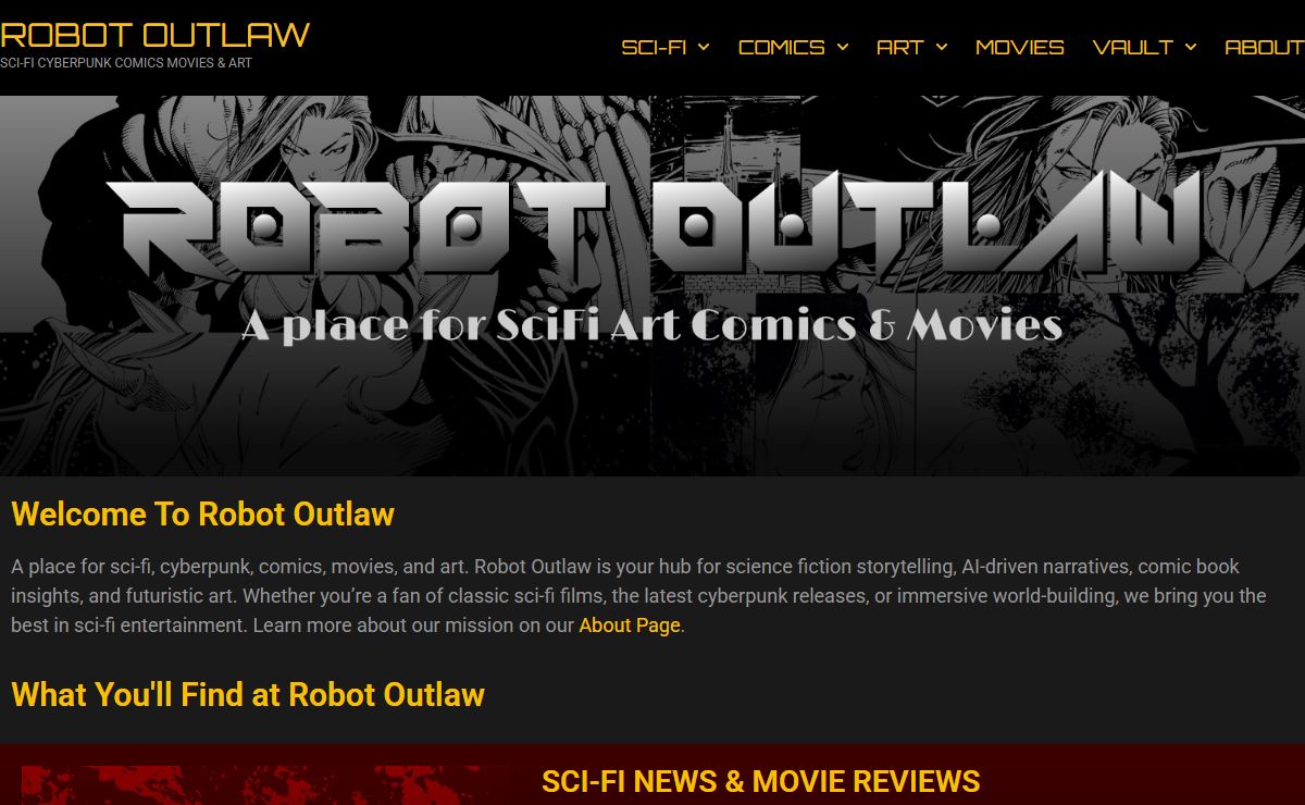 ROBOT OUTLAW - SCI-FI ART COMICS & MOVIES