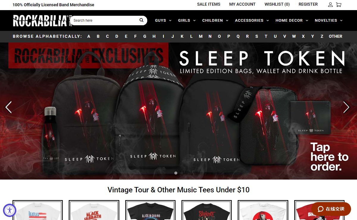 Rock & Roll T-Shirts, Band T shirts & Band Tees | Rockabilia