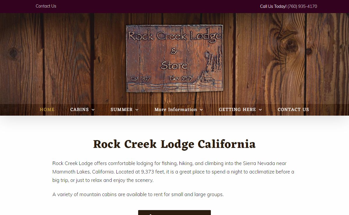 Rock Creek Lodge – Summer Mammoth Mountain Lake Cabins and Snowmobile Dinners