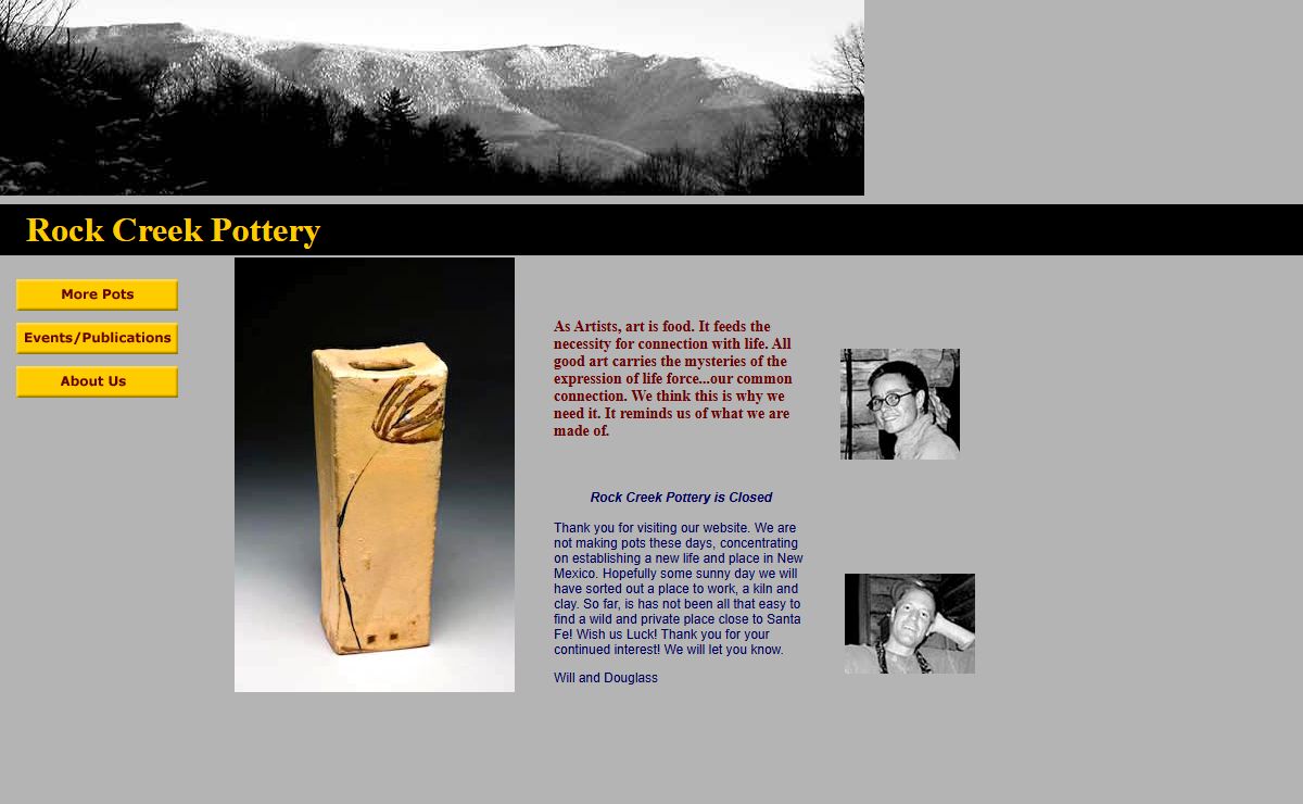 Rock Creek Pottery Douglass Rankin and Will Ruggles