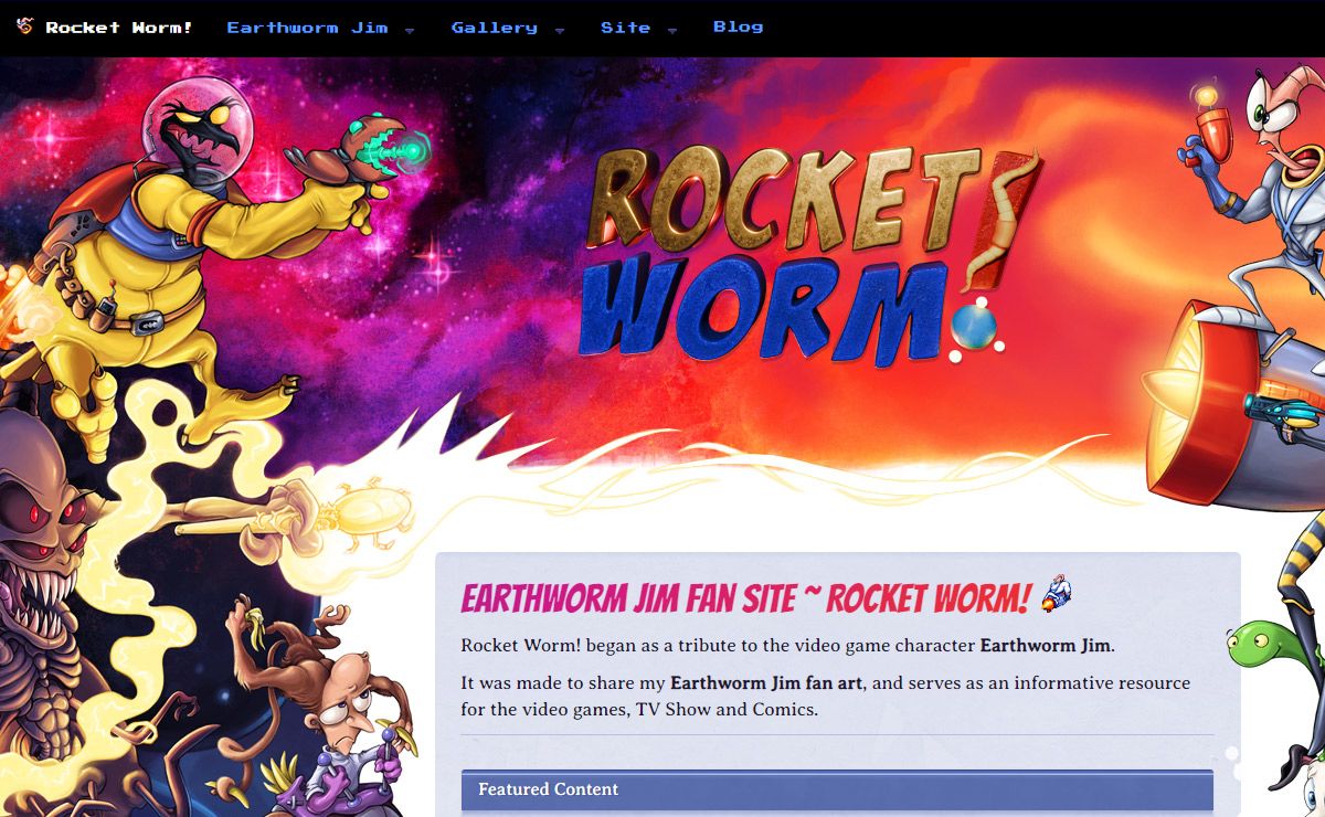 Earthworm Jim fan Site ~ Rocket Worm!