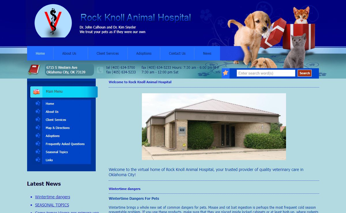 Home - Rock Knoll Animal Hospital