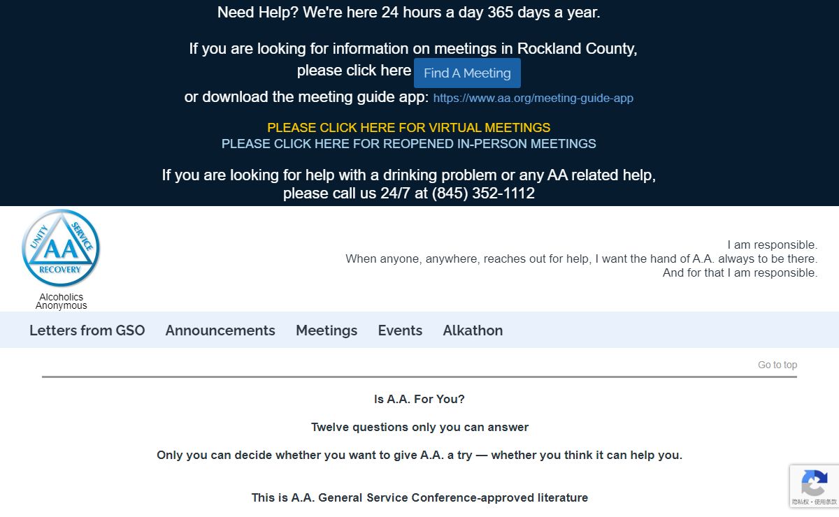 Alcoholics Anonymous of Rockland County – Alcoholics Anonymous