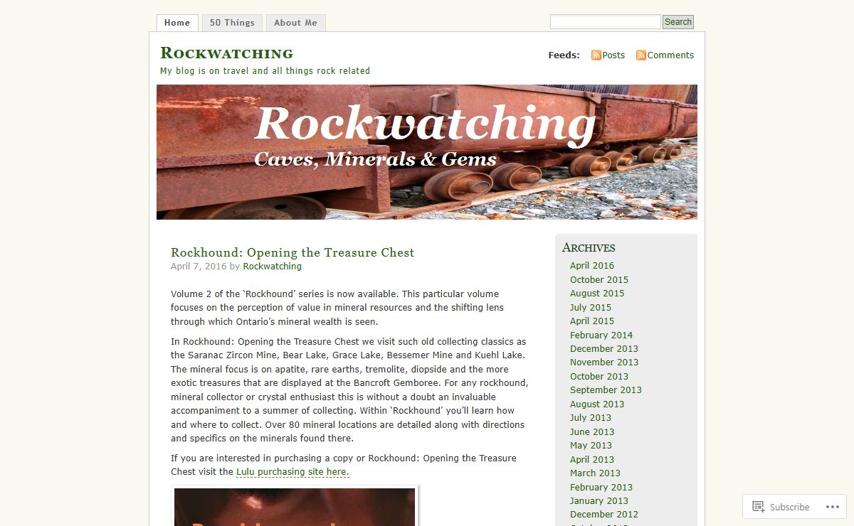 Rockwatching | My blog is on travel and all things rock related