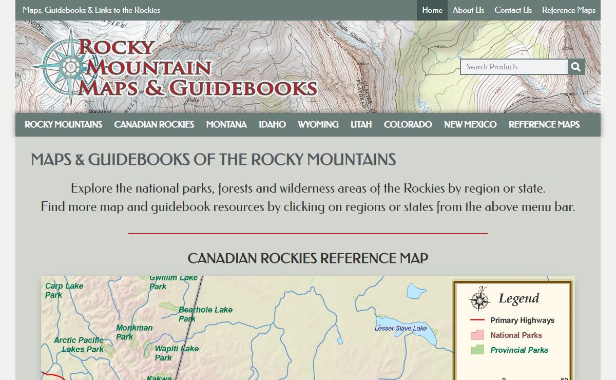 Maps & Guidebooks of the Rocky Mountains - Rocky Mountain Maps & Guidebooks