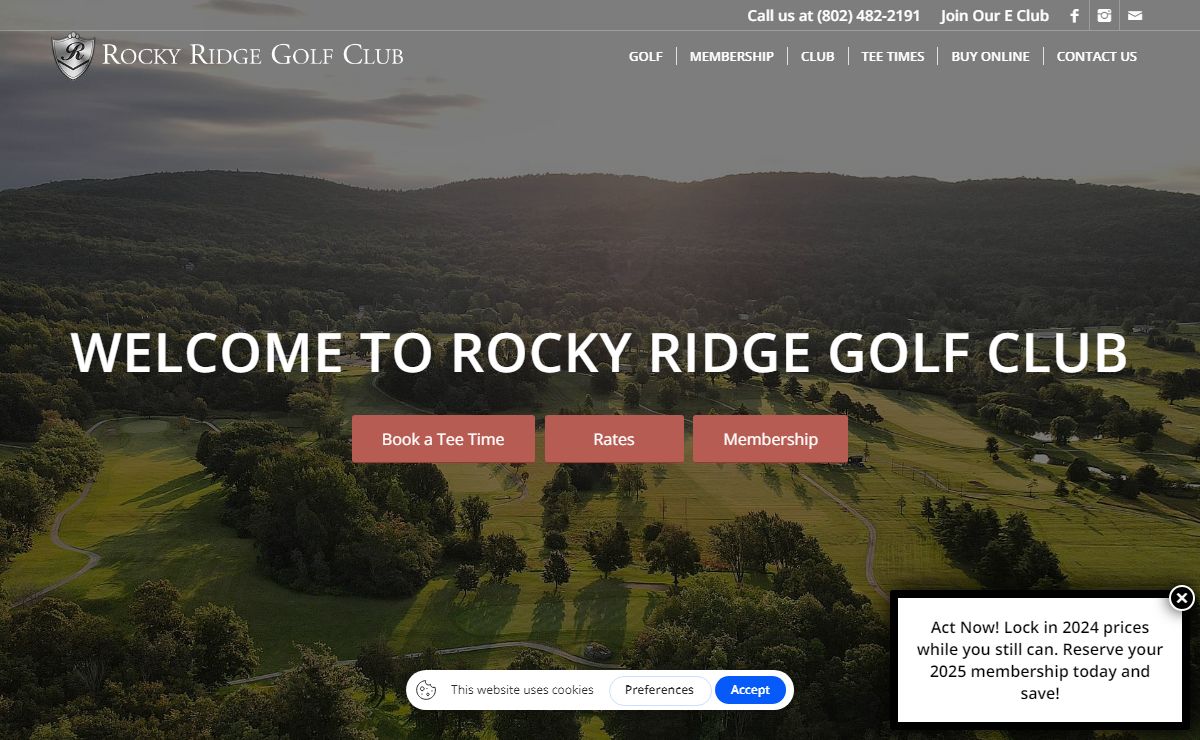 Rocky Ridge Golf Club | St. George Golf | Vermont Golf