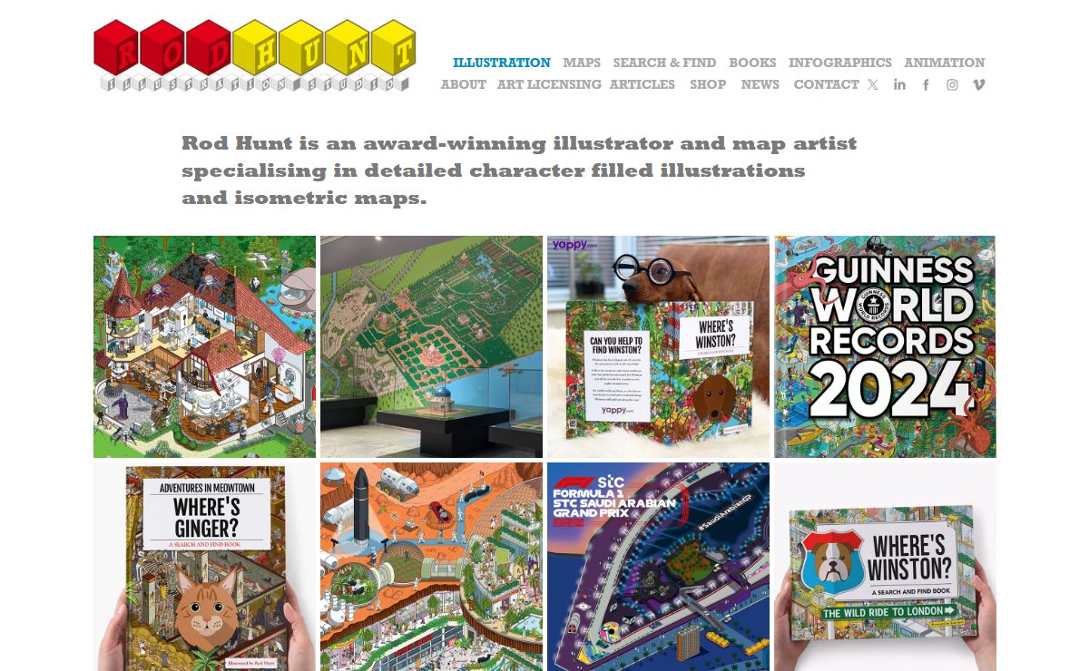 Detailed Isometric Illustration & Illustrated Maps by Rod Hunt