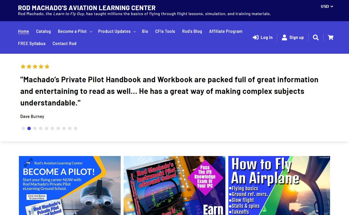 Learn to Fly, Become a Pilot at Rod Machado's Aviation learning Center