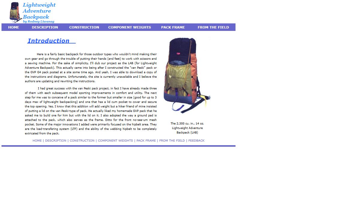Lightweight Adventure Backpack . : : . by Rodney Liwanag