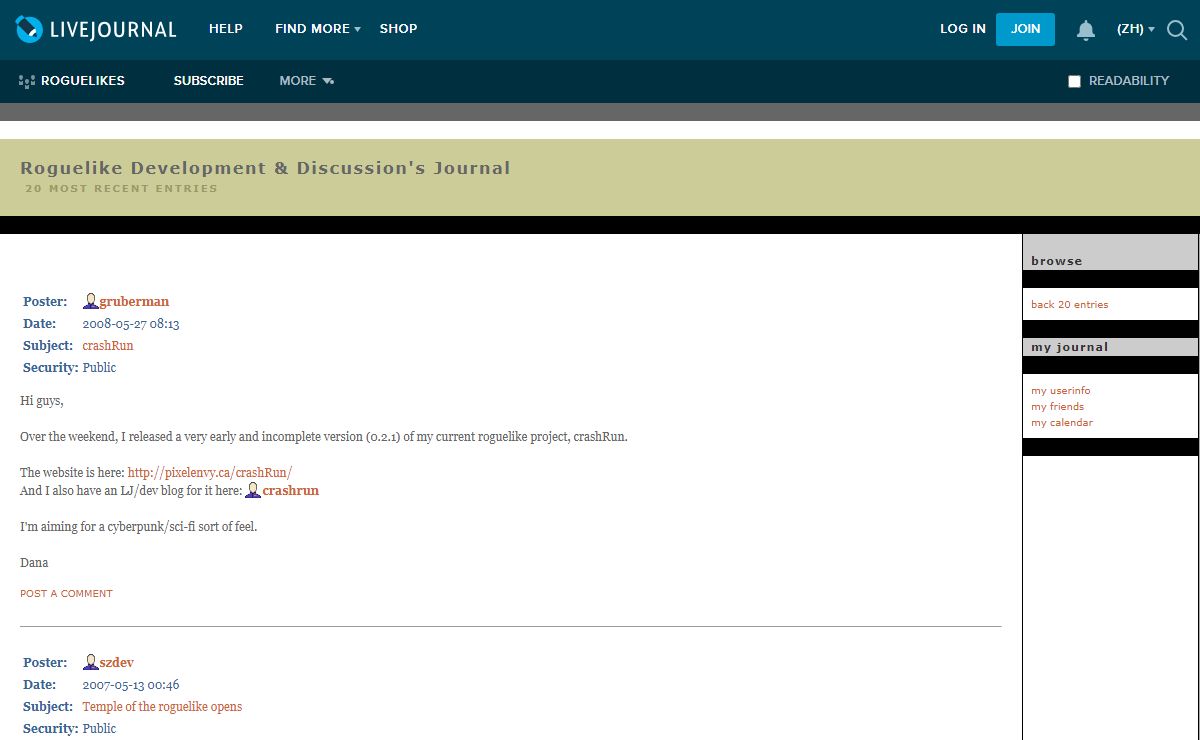 Roguelike Development & Discussion's Journal