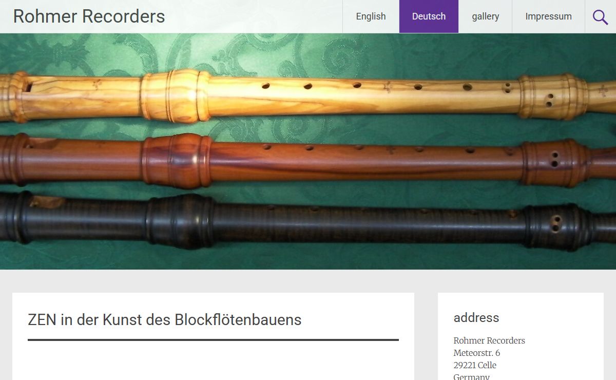 Rohmer Recorders – Blöckflöten seit 1986