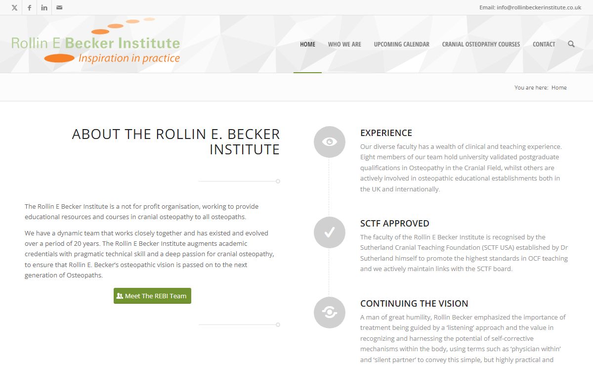 Rollin E Becker Institute – Cranial Osteopathy Courses and CPD – Rollin E Becker Institute