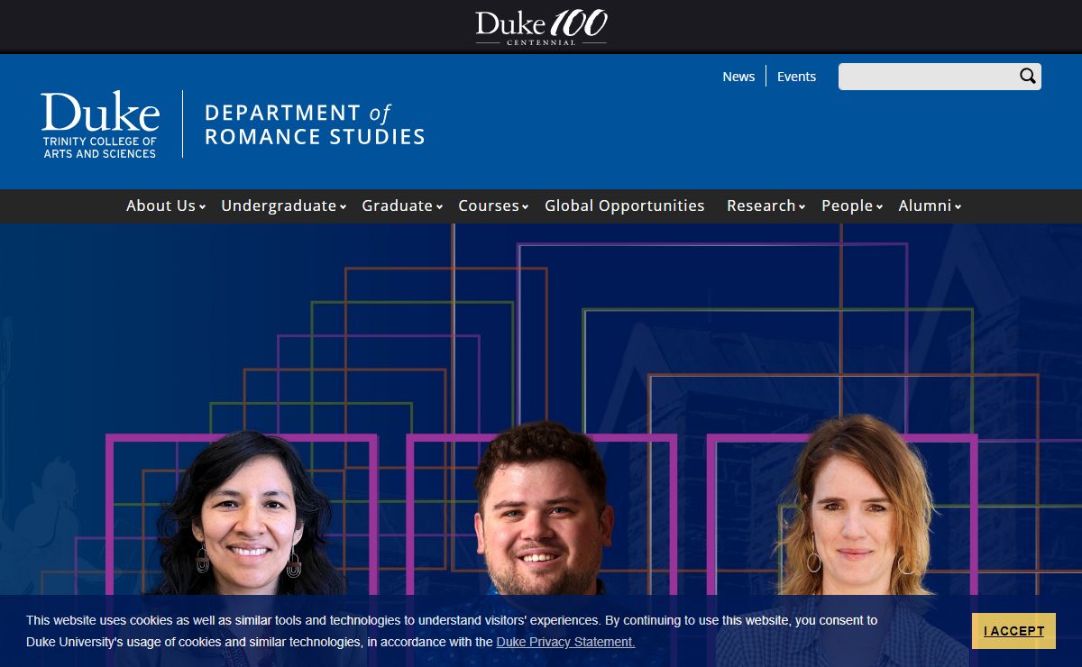 Front Page | Department of Romance Studies