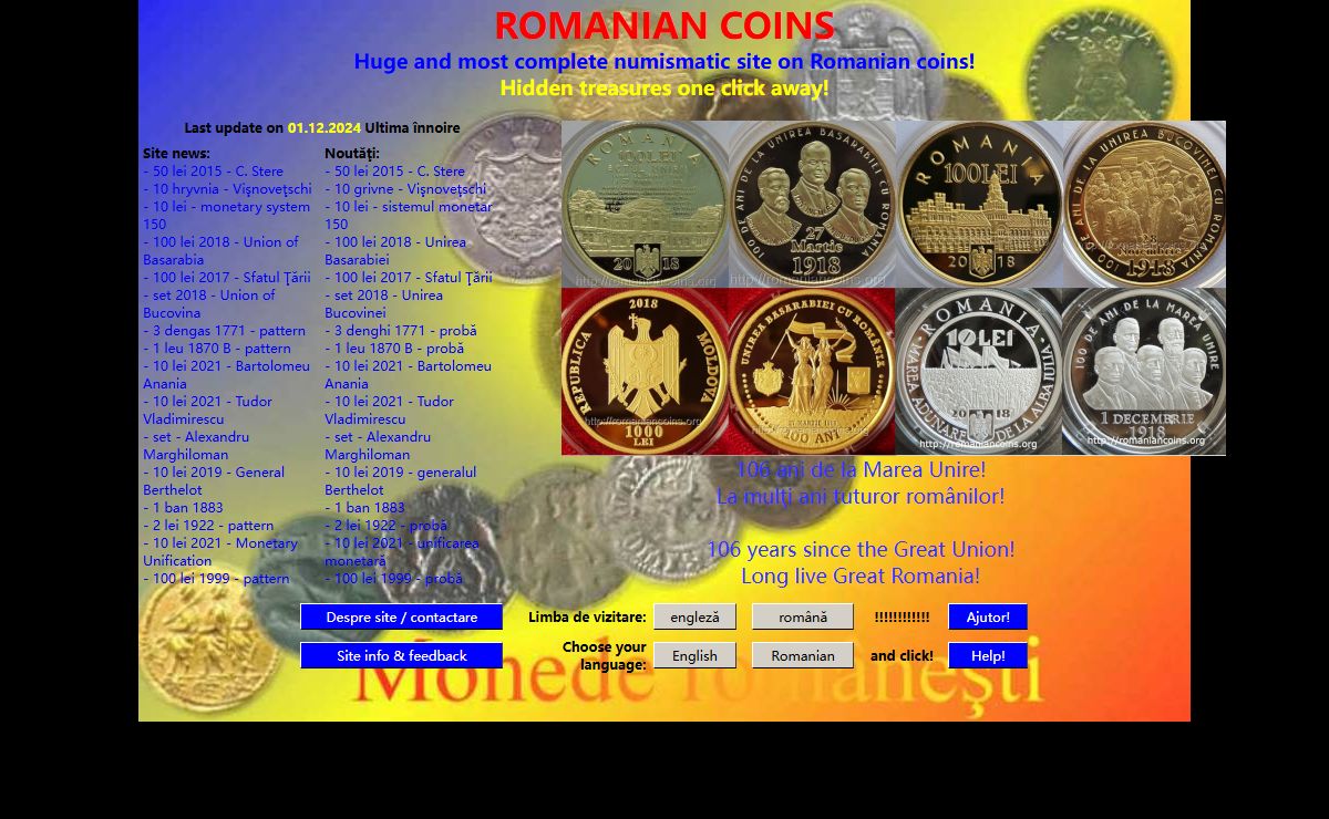 ROMANIAN COINS - MAIN PAGE