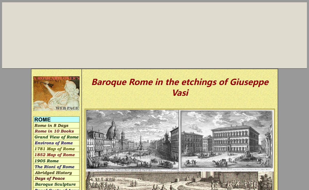 BAROQUE ROME IN THE ETCHINGS OF GIUSEPPE VASI