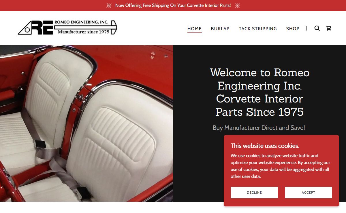 Romeo Engineering - Corvette Interior, Auto Upholstery