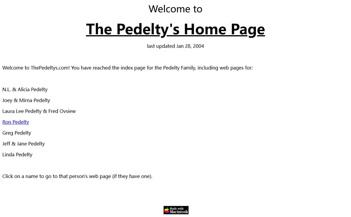 Ron Pedelty’s Home Page