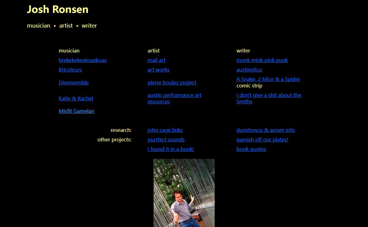 Josh Ronsen homepage