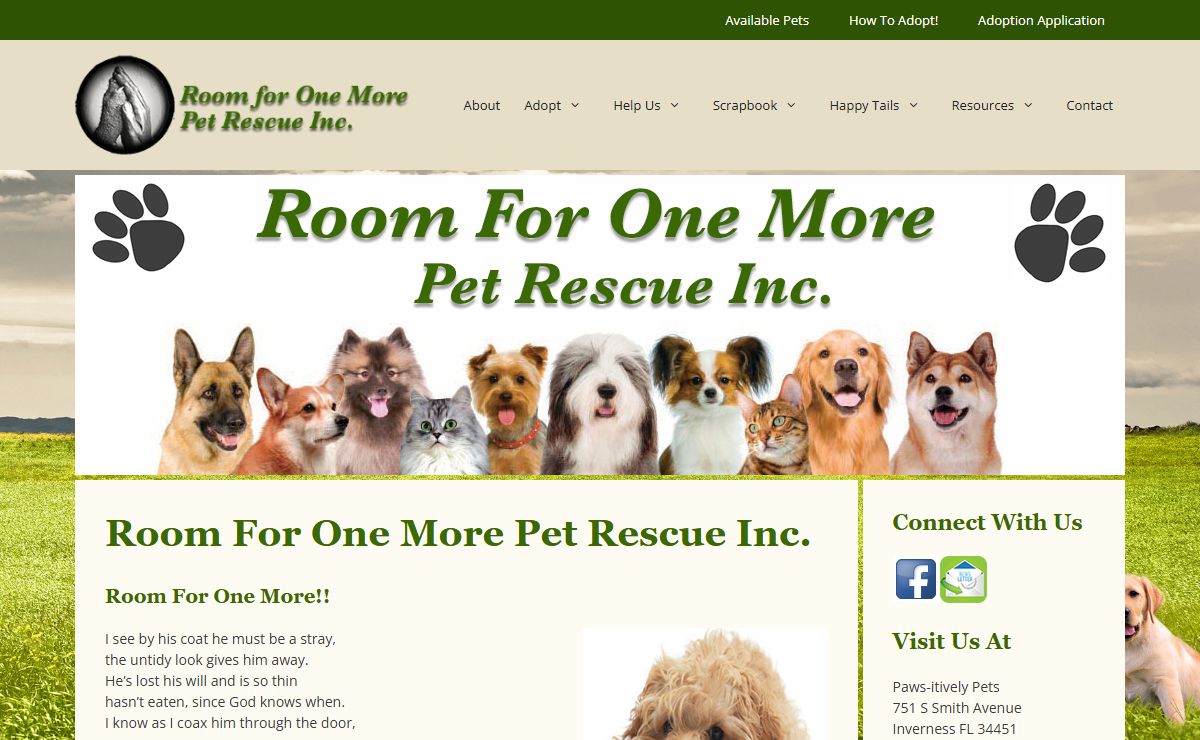 Room For One More – Pet Rescue Inc.