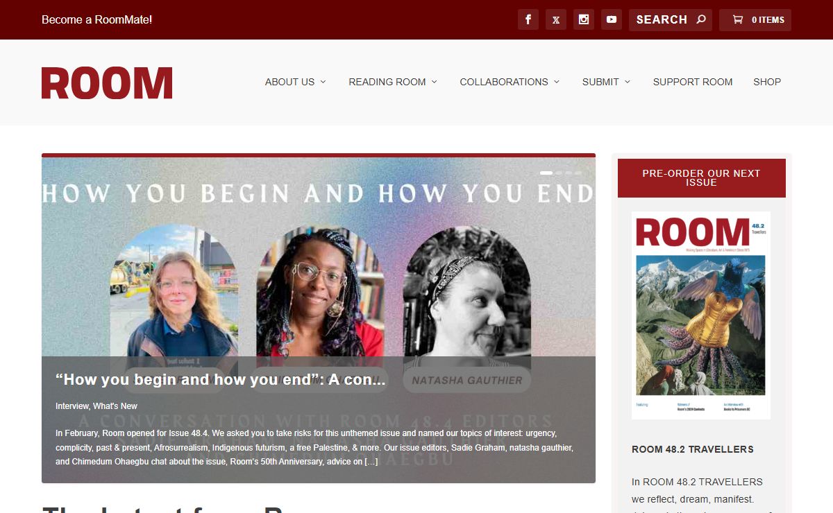 ROOM Magazine - Room Magazine Making Space in Literature, Art, & Feminism Since 1975
