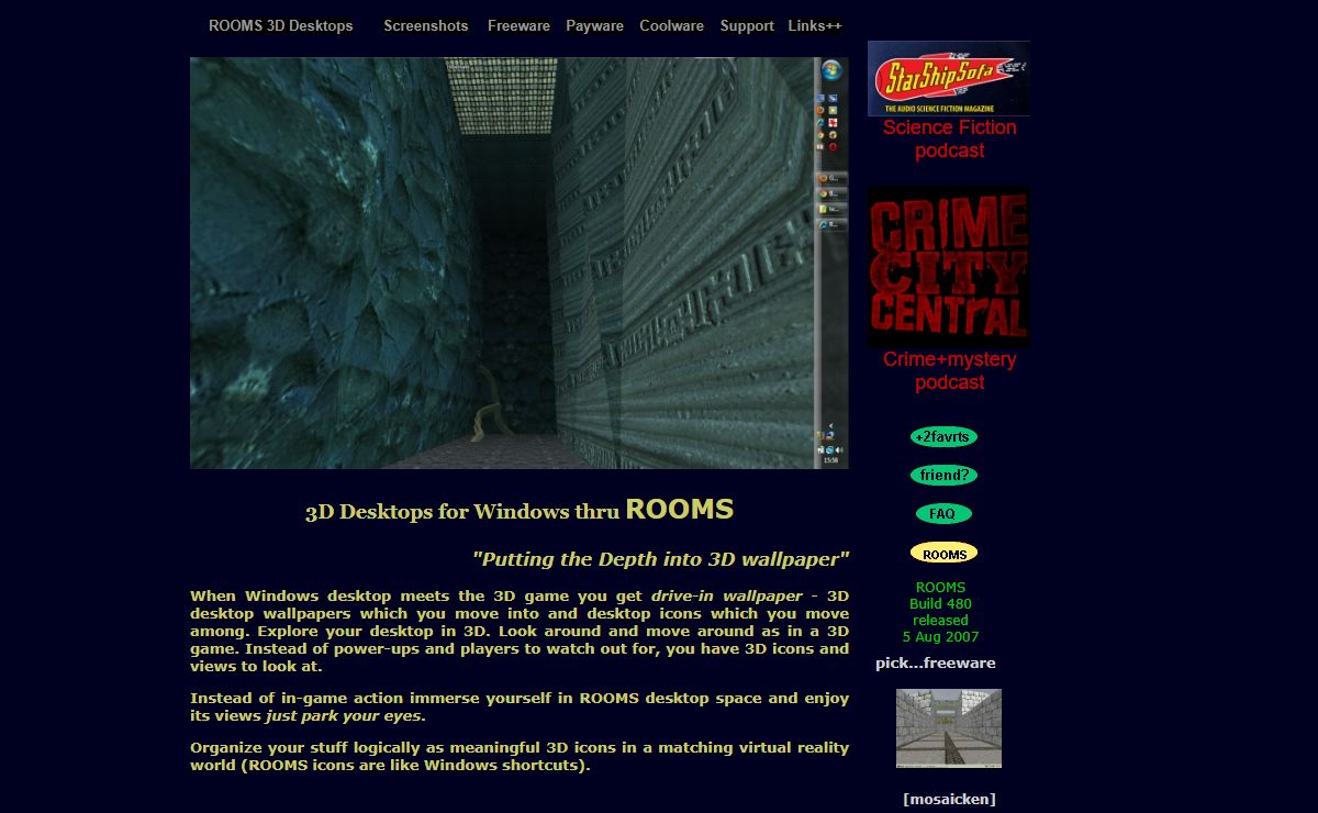 ROOMS 3D desktops - free deep wallpaper