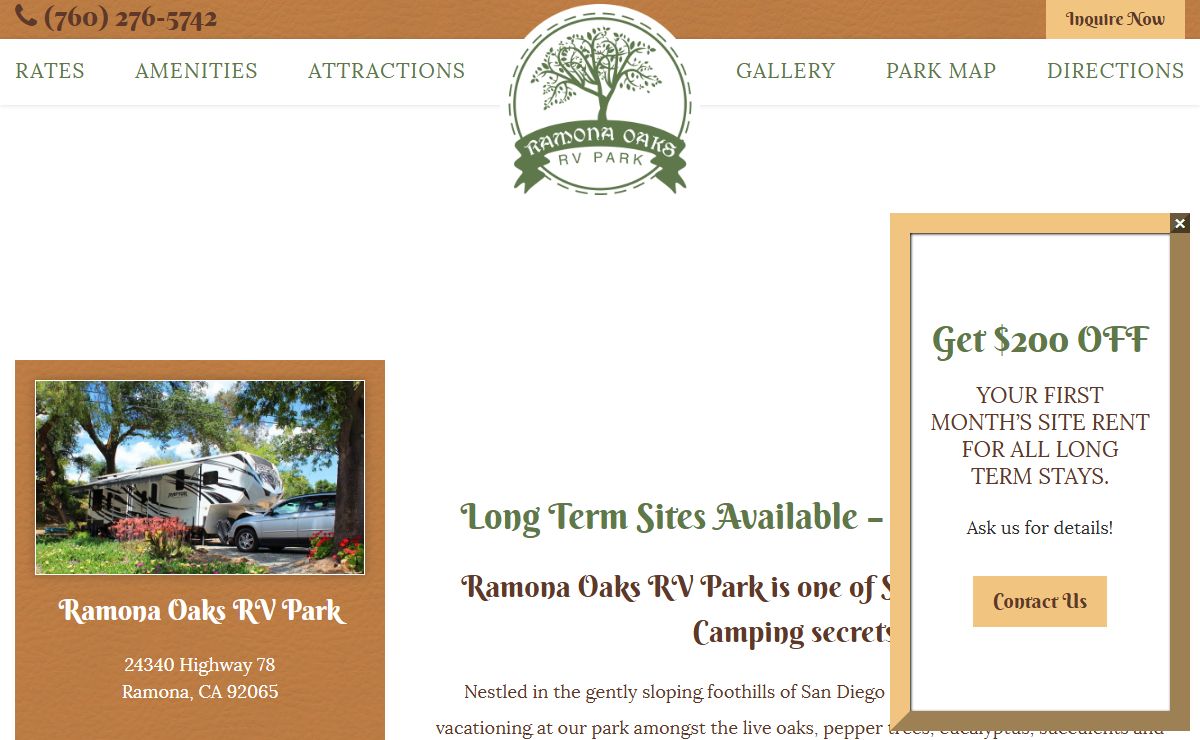 Ramona Oaks RV Resort | San Diego Campground & RV Park
